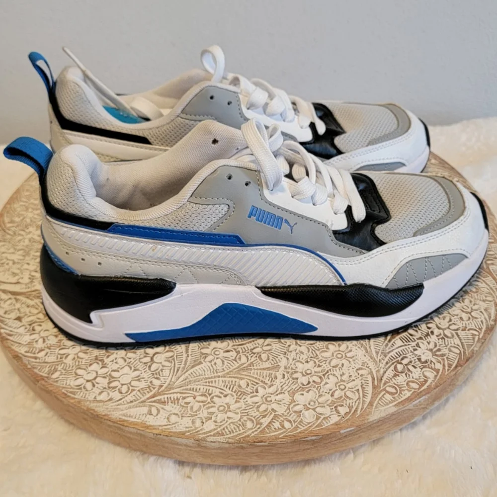 Puma X-Ray 2 Square White Grey Blue Men Size 9 - Picture 1 of 4